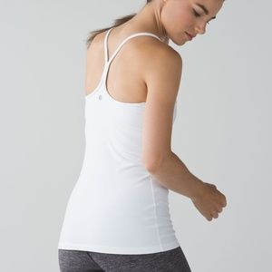Lululemon Power Y Tank, White, Size 4